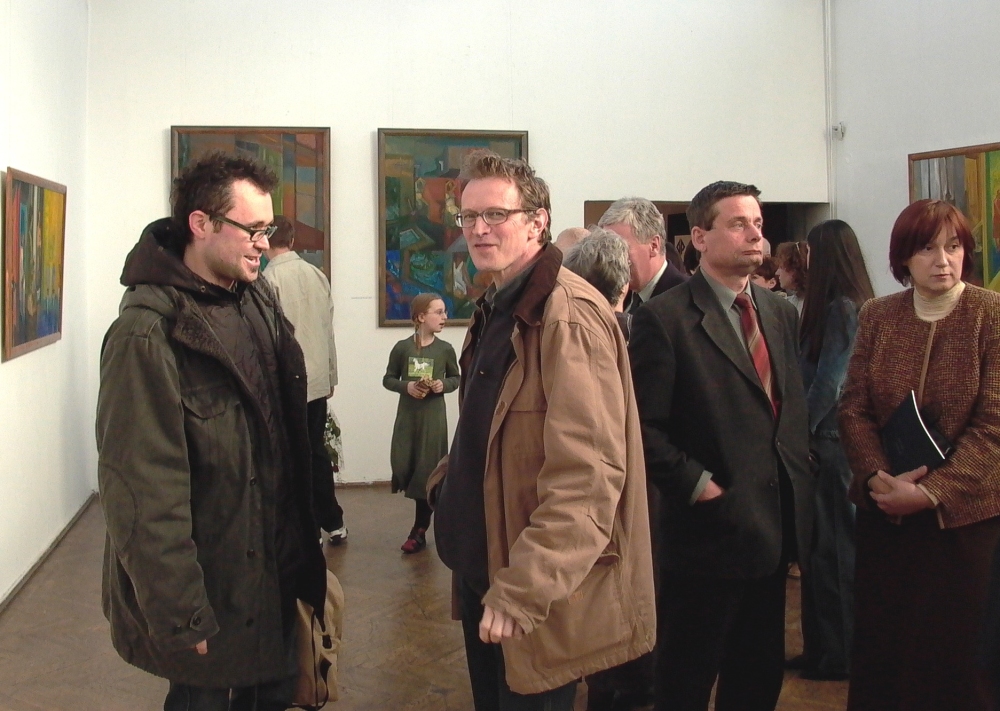 Wernisaż w dniu 14.04. 2004, m.in. M. Pawłowski