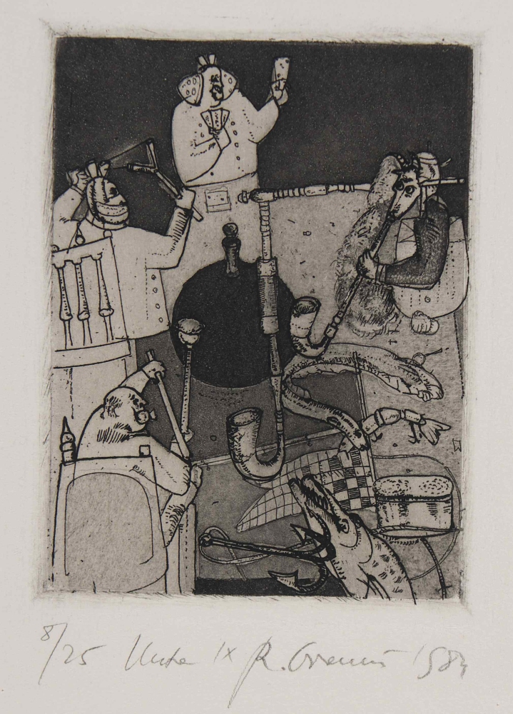 R.Oramus, Uczta IX, 1984, intaglio