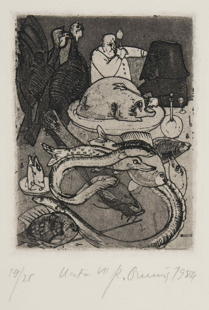 R.Oramus, Uczta VII, 1984, intaglio