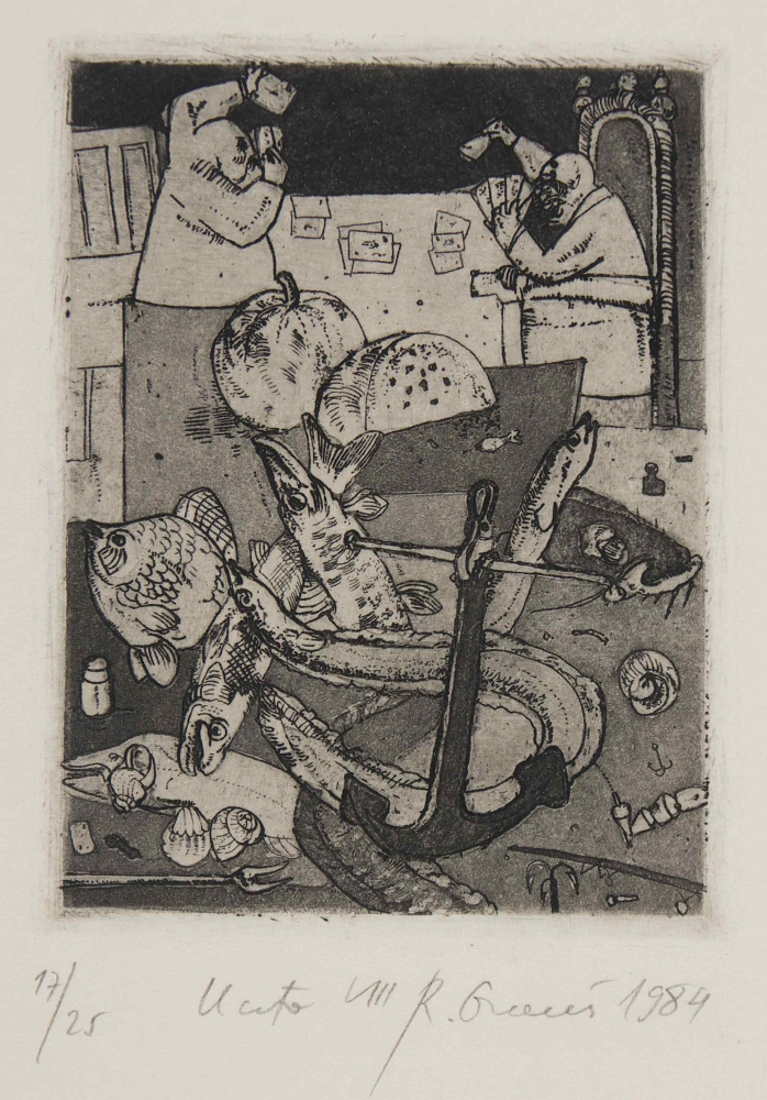 R.Oramus, Uczta VIII, 1984, intaglio