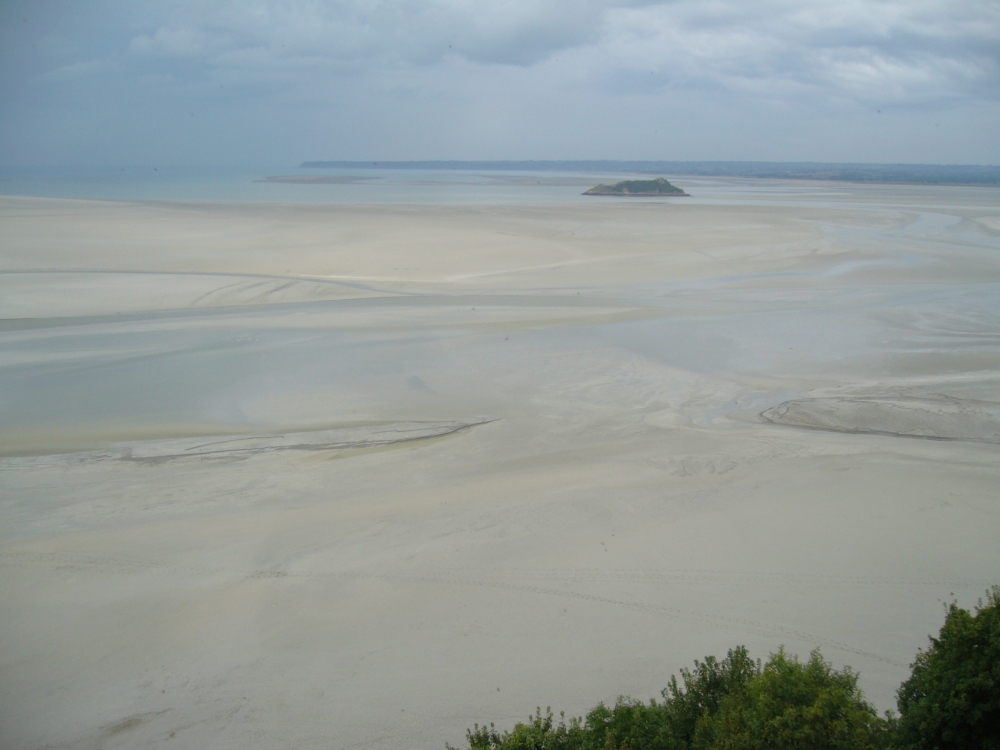 Wokół Le Mont Saint - Michel, odpływ, Normandia
