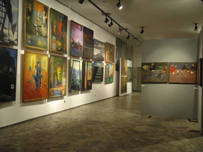 Od lewej: Sobolewski, Oramus, Sobolewski, Oramus ( obrazy z cyklu Uczta)